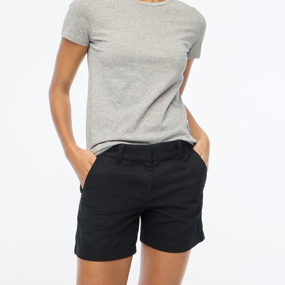 NWT J. Crew Factory 5" Classic Chino Short in Black Size 00 - Picture 1 of 7